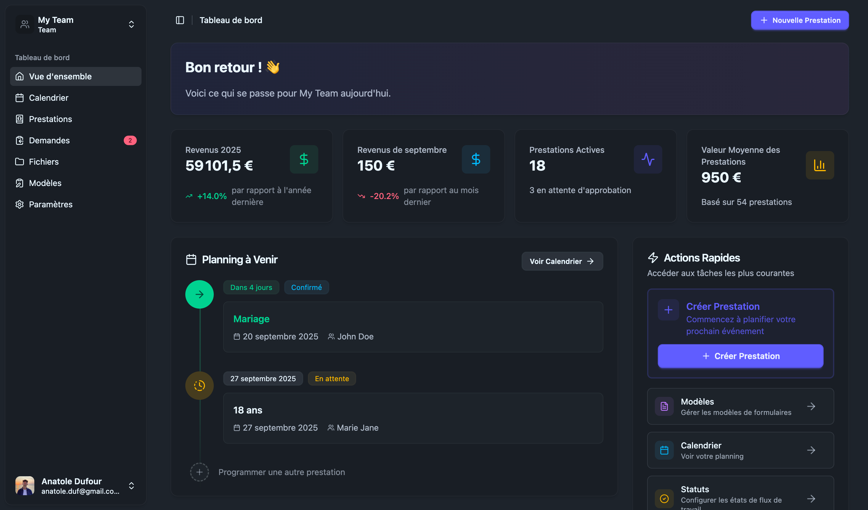 Manage your gigs