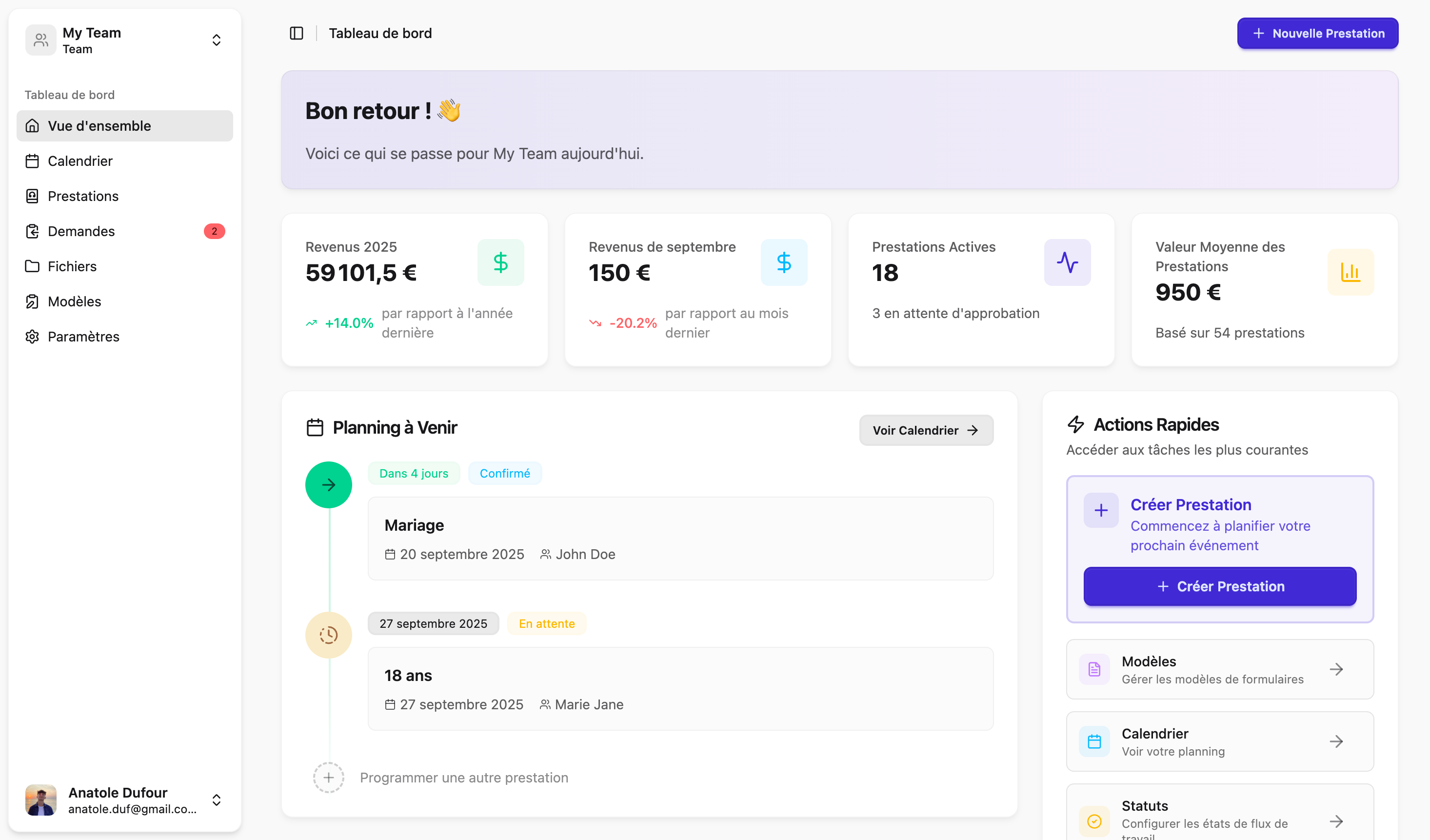 Manage your gigs